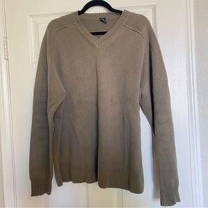Men's GAP Brown V Neck Sweater Size Large